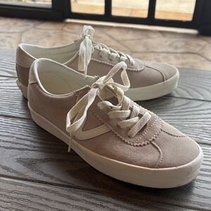 Vans Women's Canvas Lace-Up Sneakers in Light Taupe